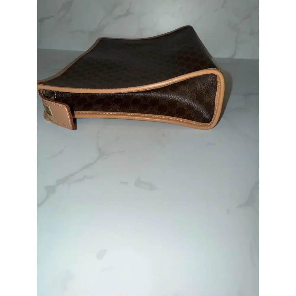 Celine Macadam Canvas Clutch with Tan Leather Trim - Picture 4 of 9